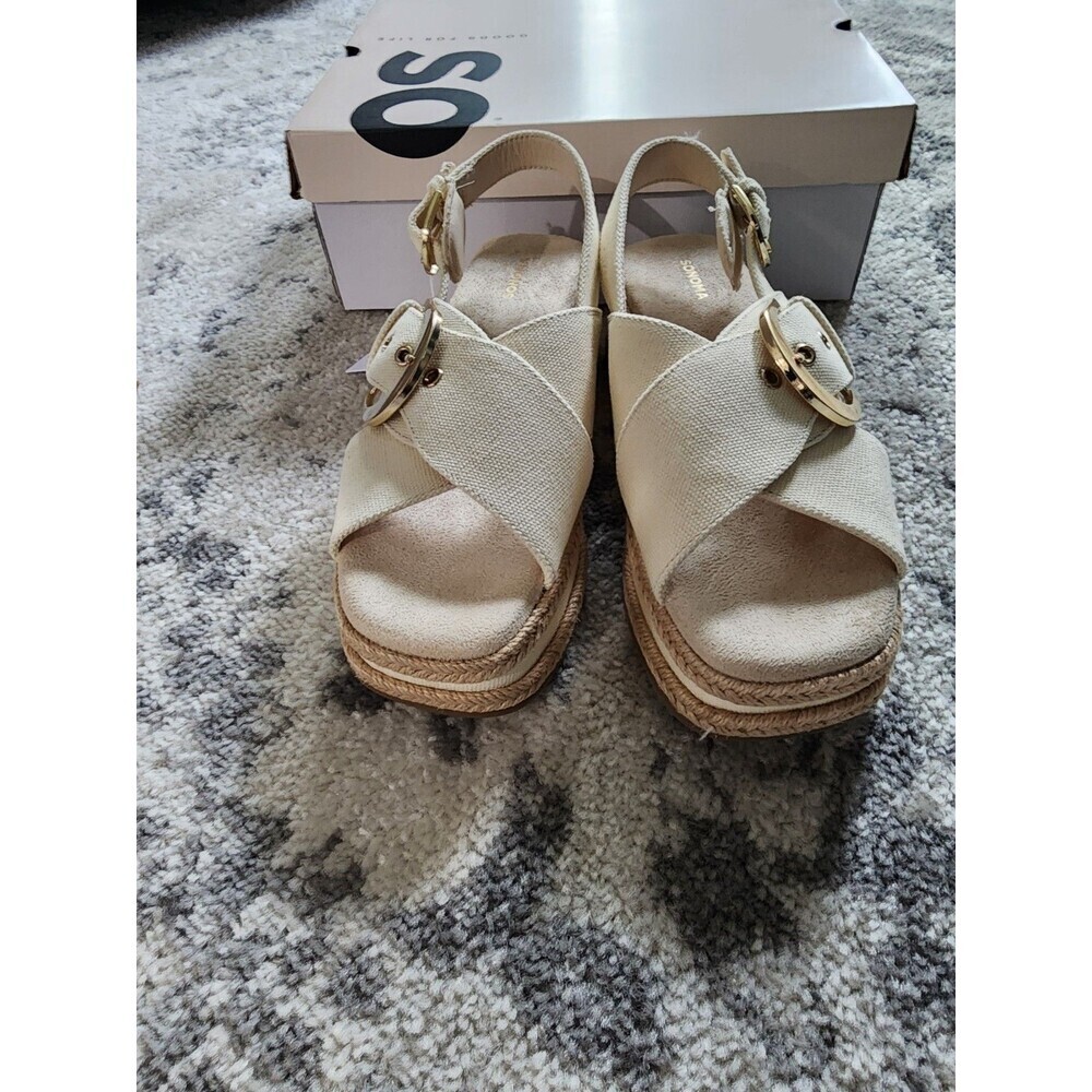 NEW Sonoma Women's CIANNA Comfort Strappy Slingback Sandals CREAM Size 6 - Picture 4 of 9